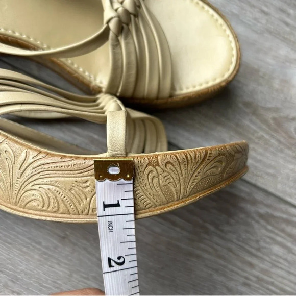 Vintage Arnold Churgin Woven Leather Platform Sandal Hand Made in Italy - Picture 14 of 15